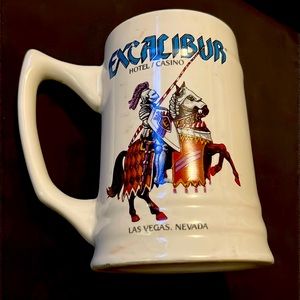 🔥VINTAGE EXCALIBUR LAS VEGAS LARGE MUG #COLLECTORS